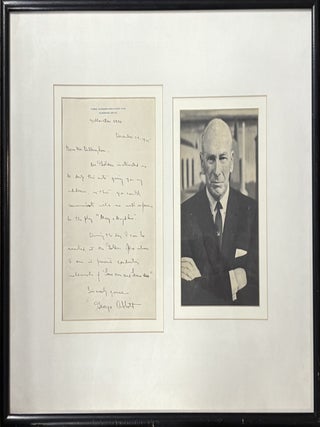 Item #330499 Autographed Letter Signed. George ABBOTT