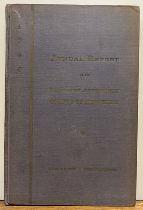 Annual Report of the District Attorney, County of New York 1944