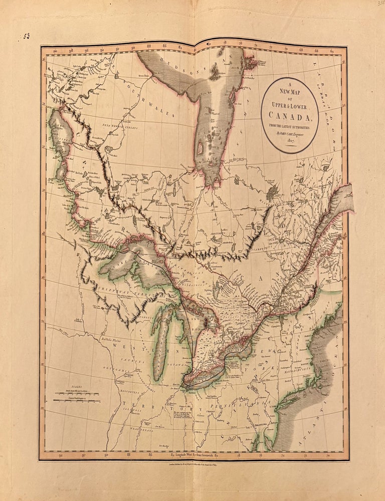 Item #330560 A New Map of Upper & Lower Canada from the Latest Authorities. John CARY.