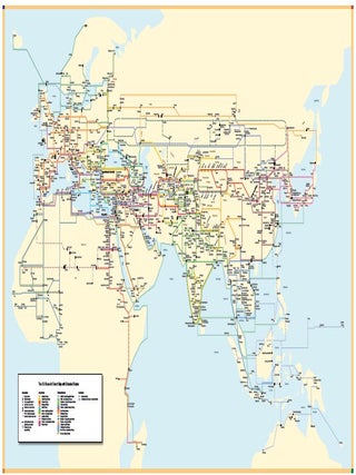 Item #330575 The Silk Route Art Transit Map with Extended Routes. Valentina DUBASKY