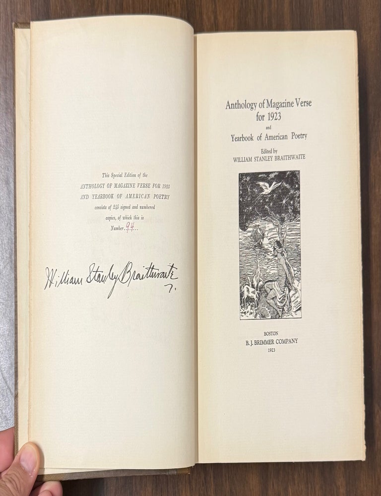 Item #330633 Anthology of Magazine Verse for 1923 and Yearbook of American Poetry. William Stanley BRAITHWAITE.