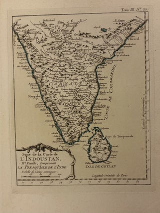 Item #330764 Suite de la Carte de L'Indoustan. La Presqu'Isle de L'Inde. Jacques...