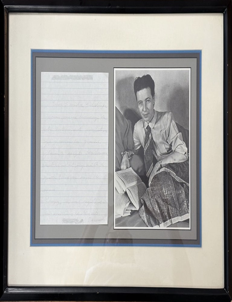 Item #330923 Autographed Letter Signed. Simon DE BEAUVOIR.