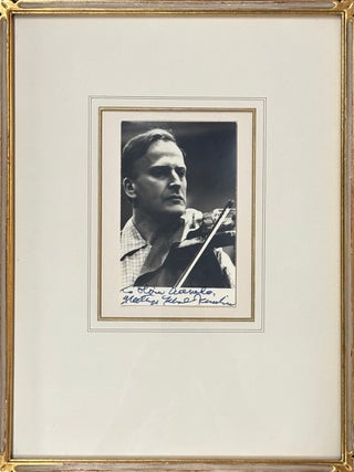 Item #331101 Signed Photograph. Yehudi MENUHIN