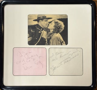Item #331119 Autographed Note Signed. Nelson EDDY, Jeanette MACDONALD