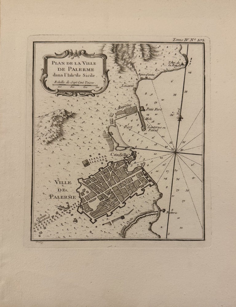 Item #331174 Plan de la Ville de Palerme dans l'Isle de Sicile. Jacques Nicolas BELLIN.