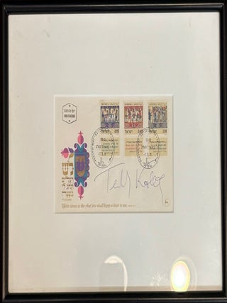 Item #331260 First Day Cover Signed. Teddy KOLLEK