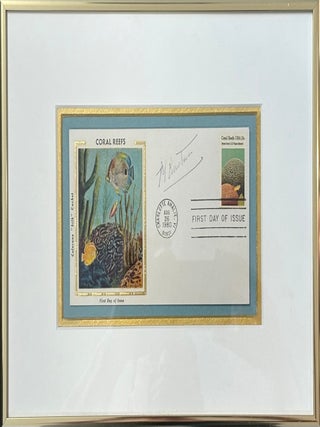 Item #331262 First Day Cover Signed. Jacques COUSTEAU