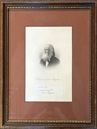Item #331493 Clipped Signature. William Cullen BRYANT