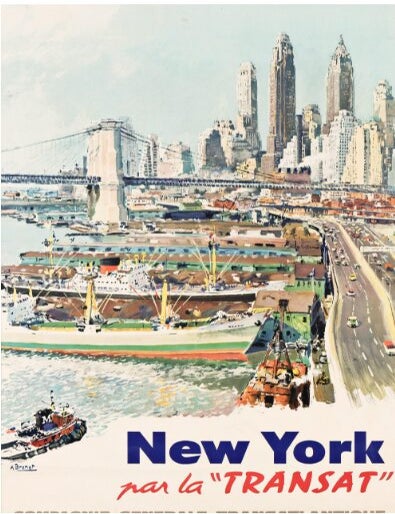 Item #331545 New York Par La "Transat". Albert BRENET.
