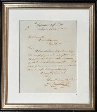Item #331748 Autographed Letter Signed. Hamilton FISH