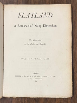 Flatland, A Romance of Many Dimensions, by A Square
