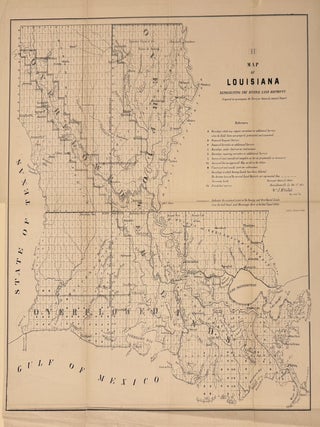 Item #332094 Map of Louisiana Representing the Several Land Districts; Prepared to accompany the...