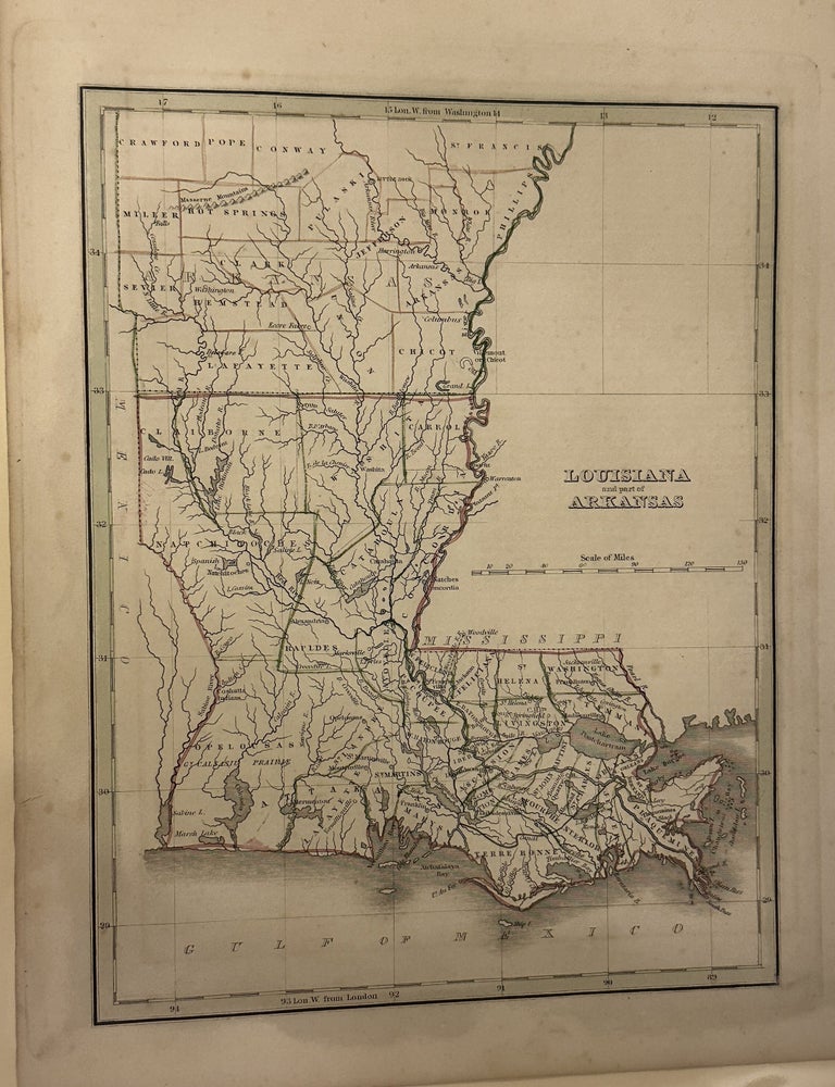 Item #332129 Louisiana and part of Arkansas. Thomas Gamaliel BRADFORD.