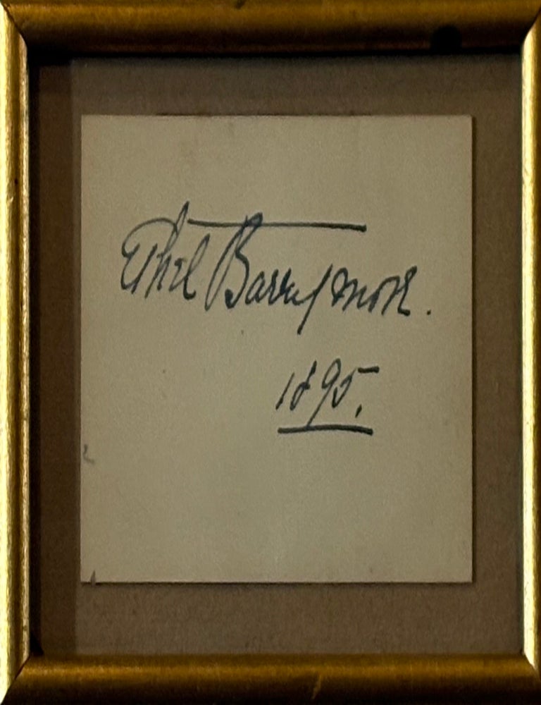 Item #332246 Signed Card. Ethel BARRYMORE.