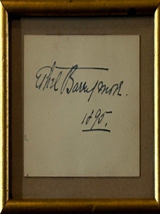 Item #332246 Signed Card. Ethel BARRYMORE