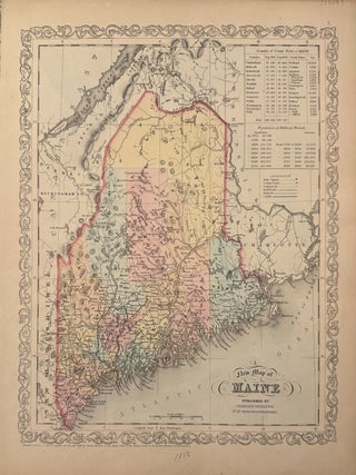 Item #332589 A New Map of Maine. Charles DESILVER