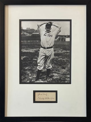 Item #332866 Clipped Signature from Baseball Hall of Fame Pitcher Christopher "Christy"...