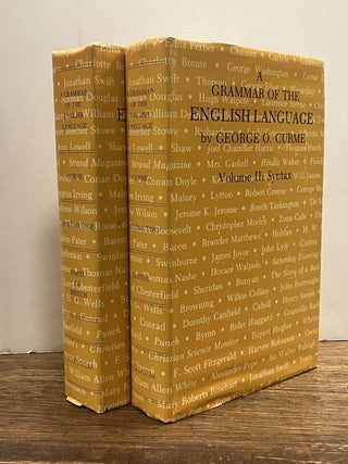 Item #334407 A Grammar of the English Language.; I: Parts of Speech.II: Syntax. George O. CURME