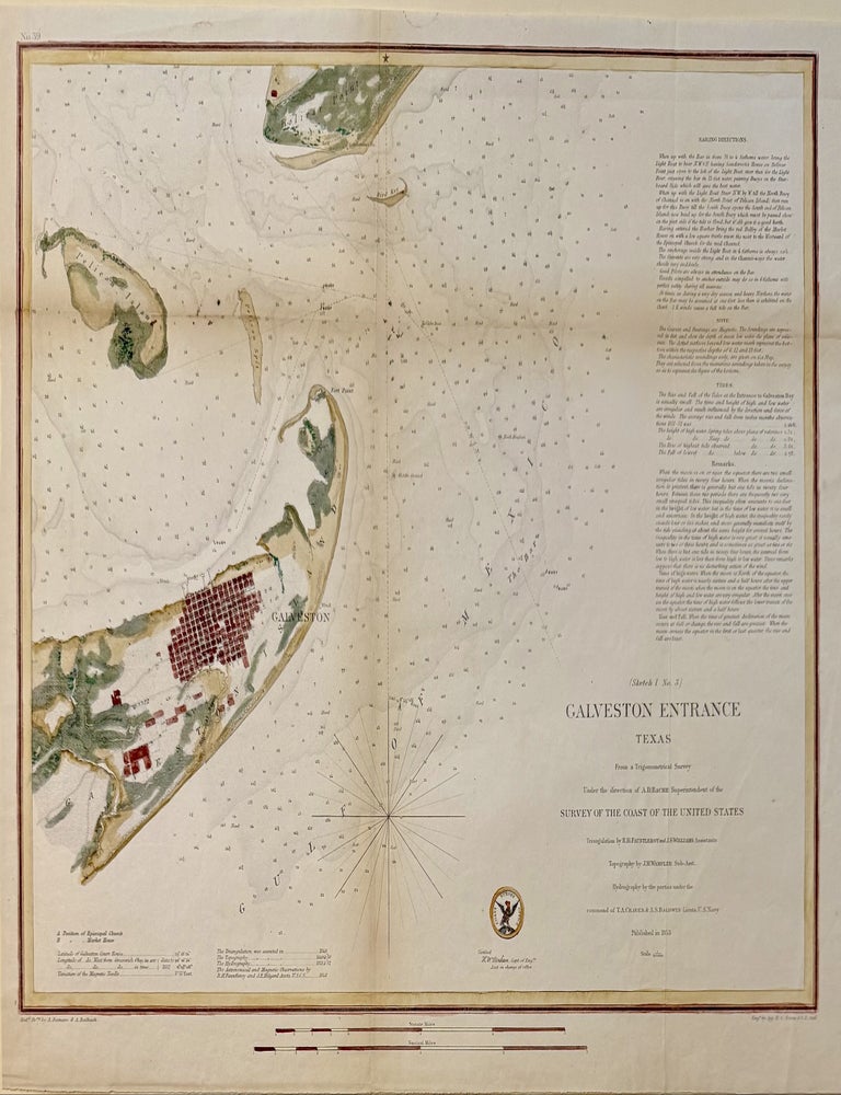 Item #334438 (Sketch I No. 3) Galveston Entrance Texas. A. D. BACHE, U S. COAST SURVEY.