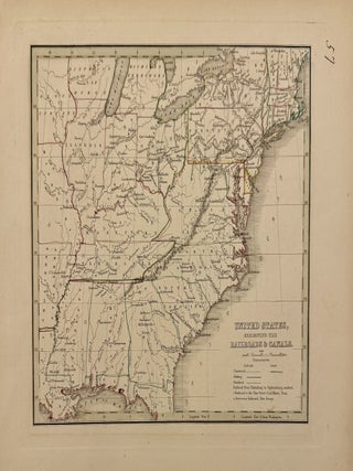 Item #334627 United States, Exhibiting the Railroads & Canals. Thomas Gamaliel BRADFORD