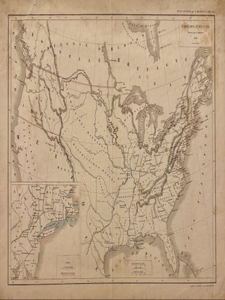 Item #334647 Carte de Etats-Unis. Louis DUSSIEUX