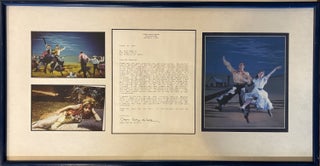 Item #334650 Typed Letter Signed, framed with Photographs. Agnes DE MILLE