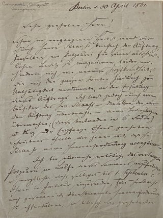 Item #334789 Autographed Letter Signed in German. August CONRADI