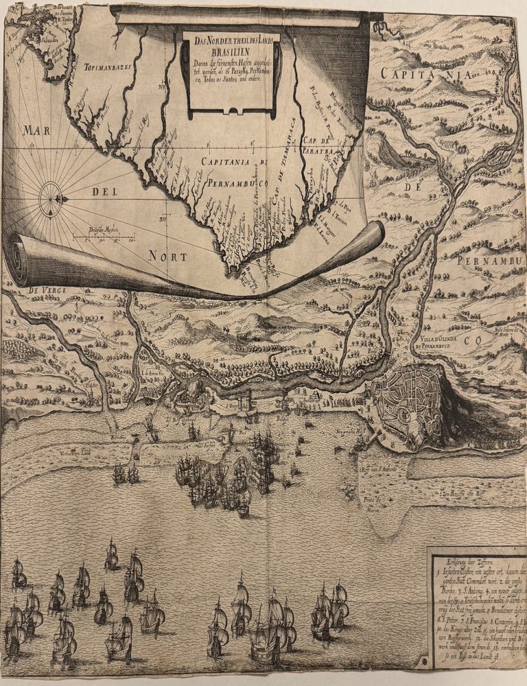 Item #334877 Das Norder Theil des Lands Brasilien. Theodor DE BRY, Matthaus MERIAN.