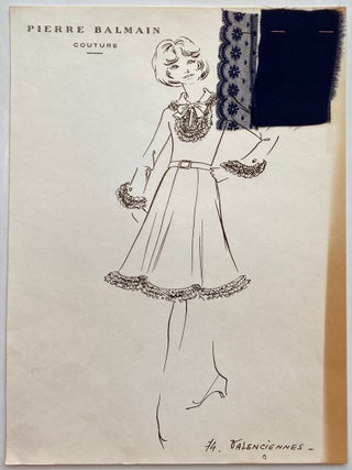 Item #335125 Croquis Plate 74. Valenciennes. Pierre BALMAIN