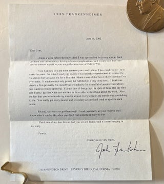 Item #336523 Typed Letter Signed. John FRANKENHEIMER