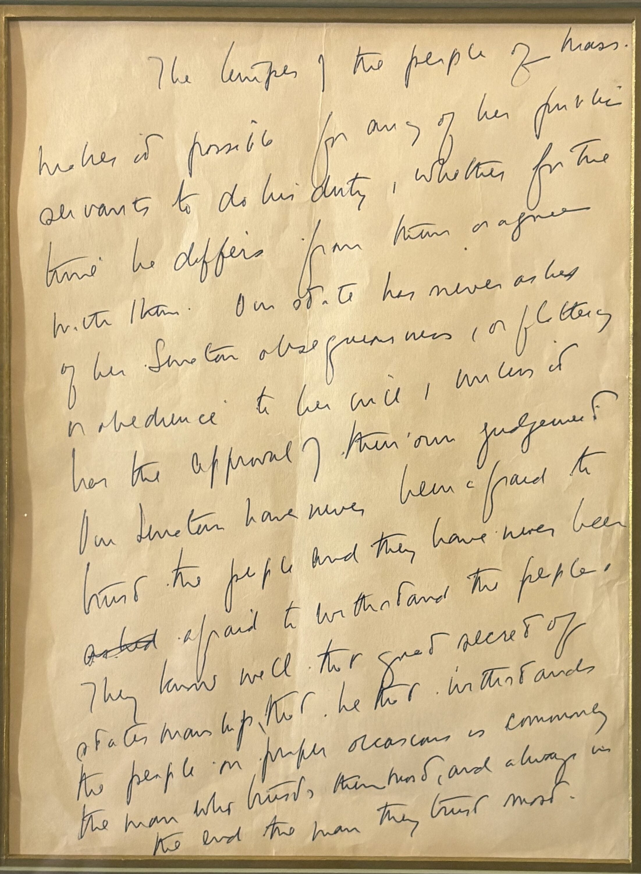 Handwritten Manuscript - Partial Draft from 1955 Speech | John F. KENNEDY