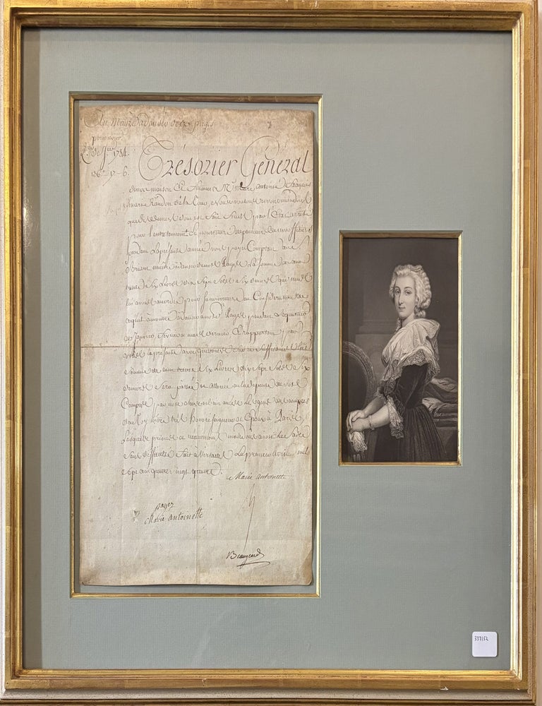Item #337152 Document Signed. Marie ANTOINETTE, Queen of France.