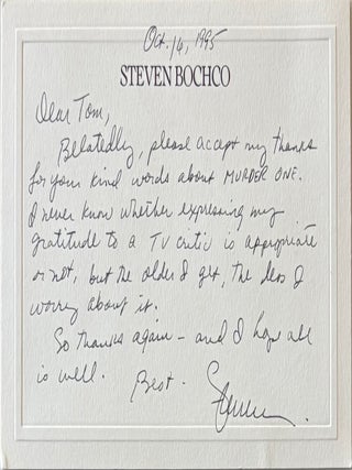 Item #337280 Autographed Letter Signed. Steven BOCHCO