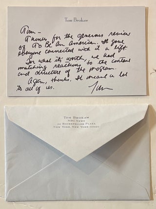 Item #337589 Autographed Letter Signed. Tom BROKAW