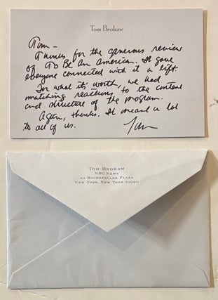 Item #337589 Autographed Letter Signed. Tom BROKAW