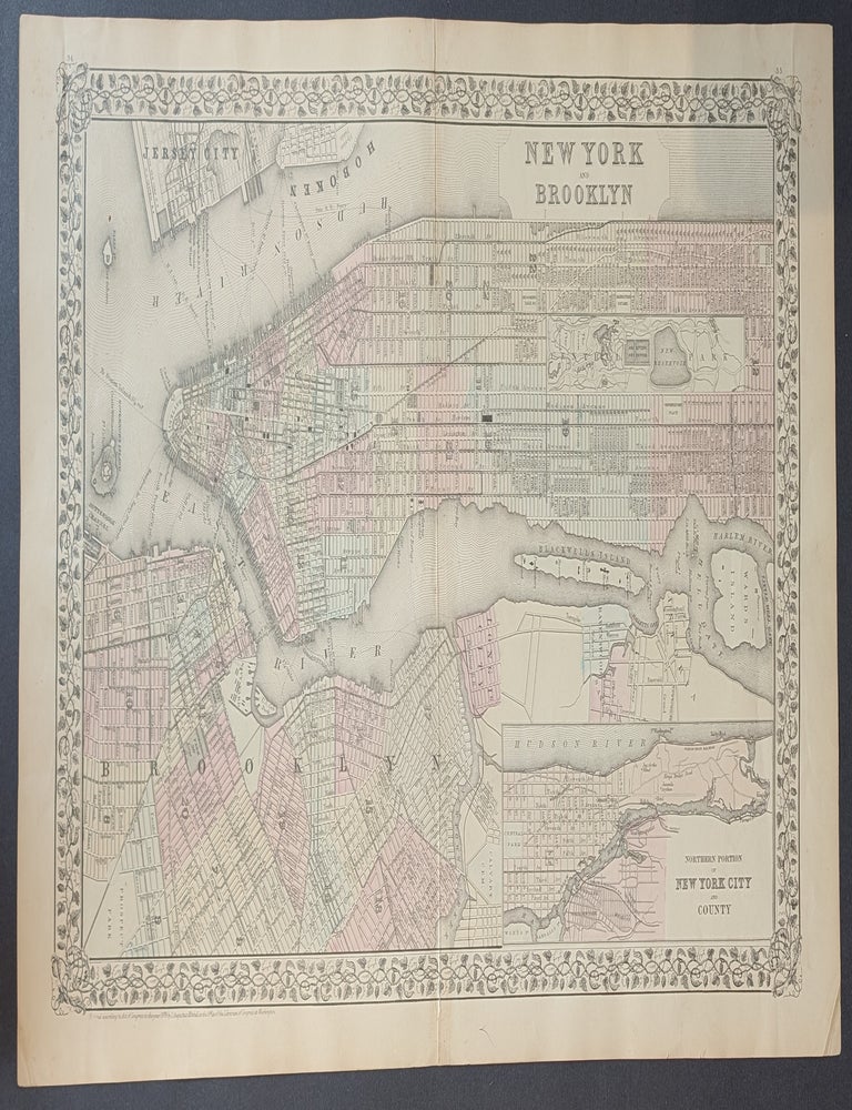 Item #338202 New York and Brooklyn. Samuel Augustus MITCHELL.