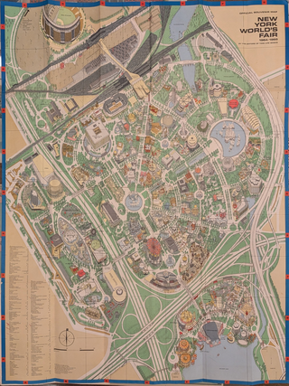 Item #338410 Official Souvenir Map New York World's Fair; with "The Approaches to the...