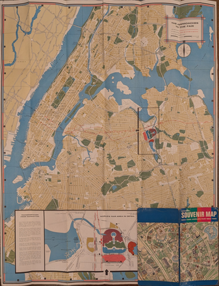 Official Souvenir Map New York World's Fair; with "The Approaches to the Fair"