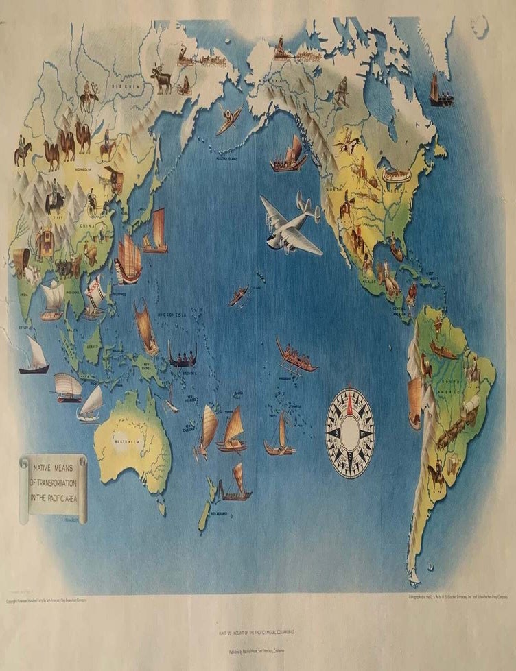 Item #338732 Native Means of Transportation in the Pacific Area. Miguel COVARRUBIAS.