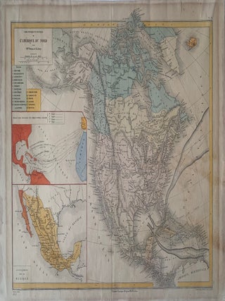 Item #338860 Carte Physique et Politique de L'Amerique du Nord. Claude-Joseph DRIOUX,...