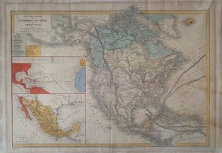 Item #338860 Carte Physique et Politique de L'Amerique du Nord. Claude-Joseph DRIOUX,...