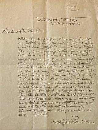 Item #339314 Autograph Letter Signed. Maxfield PARRISH