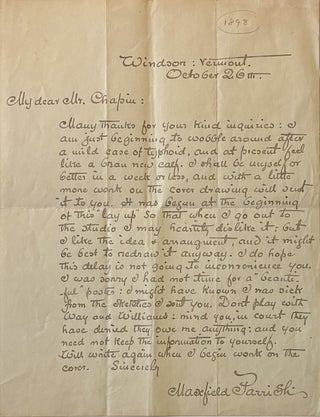 Item #339314 Autograph Letter Signed. Maxfield PARRISH