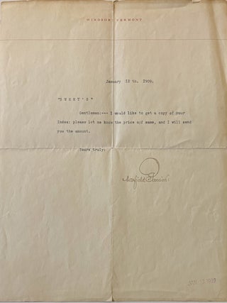 Item #339316 Typed Letter Signed. Maxfield PARRISH
