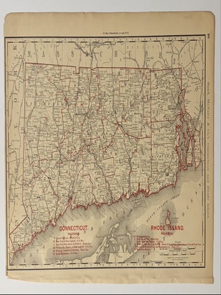 Item #339337 Rand, McNally & Co.'s Connecticut and Rhode Island. McNally Rand, Co