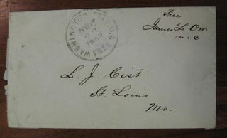 Item #4083 Signed Envelope as Congressman. James L. ORR, 1822 - 1873