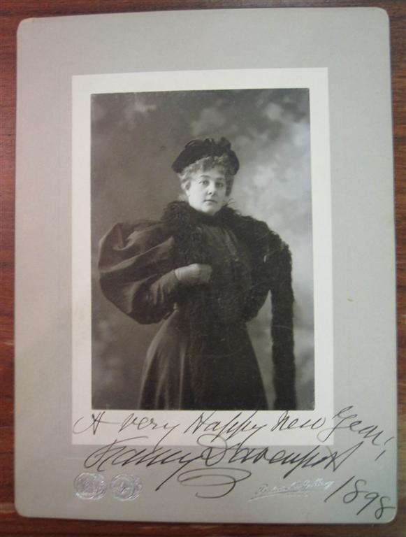 Item #4428 Inscribed Vintage Photograph. Fanny DAVENPORT, 1850 - 1898.
