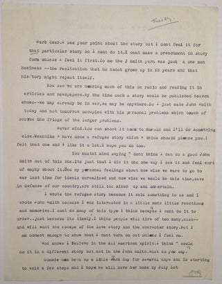 Item #5259 Half-Typed, Half-Handwritten Letter Signed. Faith BALDWIN