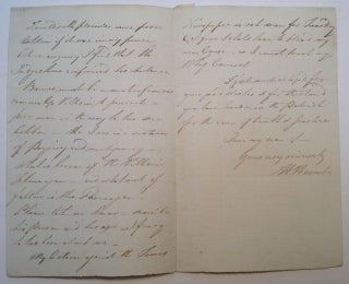 Item #5380 Autographed Letter Signed to an editor. Henry HUNT, 1773 - 1835